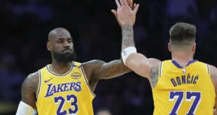 LeBron James brilla con 33 puntos y 17 rebotes en la cuarta victoria consecutiva de Lakers