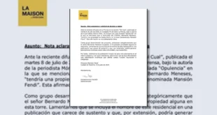 Desarrolladores de Mansión Fendi desmienten vínculo con Bernardo Meneses