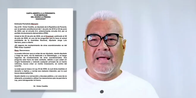 Dr. Víctor Castillo exige rectificación a periodista de La Prensa por pregunta difamatoria