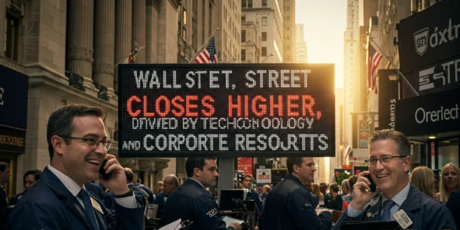 Wall Street Cierra al Alza Impulsada por la Tecnología y Resultados Corporativos