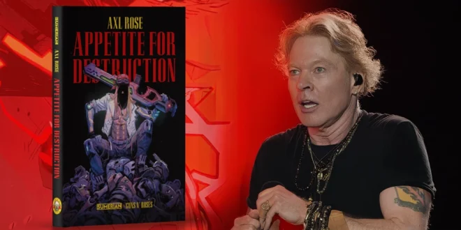 Axl Rose se Transforma en Androide Cyberpunk en Nueva Novela Gráfica