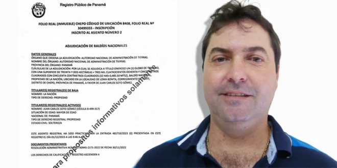 Juan Carlos Soto, uno de los “bendecidos” por ANATI: 32 hectáreas por centavos el metro cuadrado