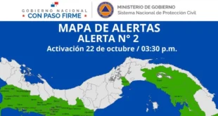 SINAPROC activa alerta verde nacional por influencia de la tormenta tropical Melissa