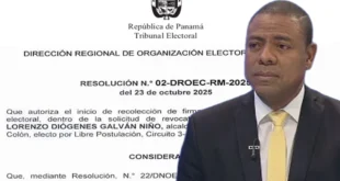 Tribunal Electoral autoriza recolección de firmas para revocatoria de mandato del alcalde de Colón