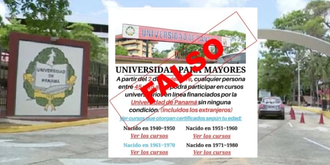 Universidad de Panamá Alerta sobre Falsos Cursos Gratuitos Online