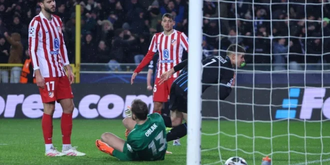 Empate 3-3 entre el Atlético de Madrid y el Brujas en la Champions League