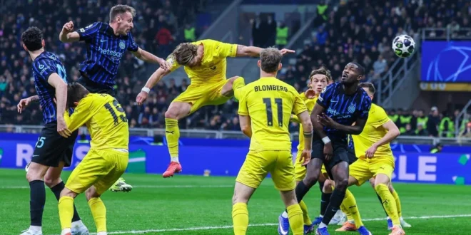 Jugadores del Bodo/Glimt e Inter de Milán en San Siro