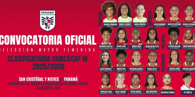 Convocatoria oficial de la Selección Mayor Femenina de Fútbol