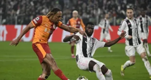 Imagen del choque entre la Juventus y el Galatasaray