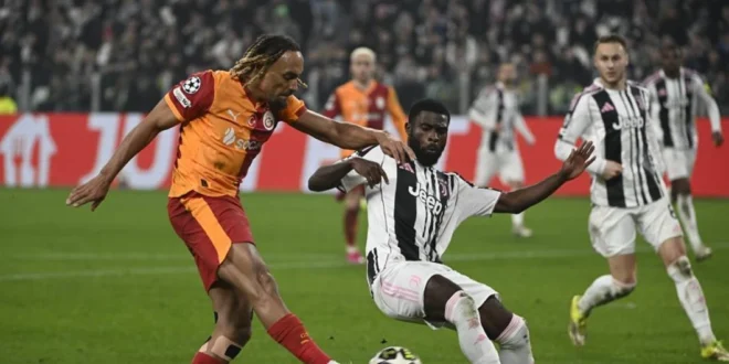 Imagen del choque entre la Juventus y el Galatasaray