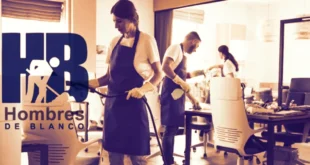 Personal de Hombres de Blanco realizando mantenimiento institucional profesional en Panamá