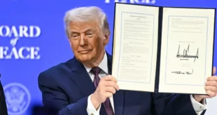 Trump firmó la carta fundacional de la Junta de Paz a finales de enero