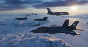 Aviones militares de la OTAN patrullando el espacio aéreo del Ártico bajo la misión Arctic Sentry