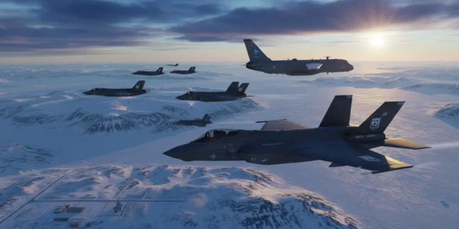 Aviones militares de la OTAN patrullando el espacio aéreo del Ártico bajo la misión Arctic Sentry