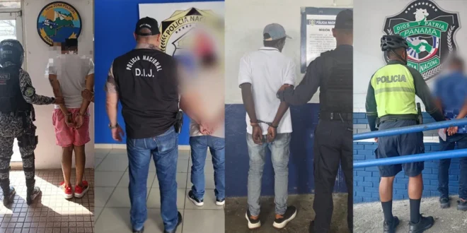 Diferentes detenciones durante el despliegue del Plan Firmeza por parte de la Policía Nacional de Panamá