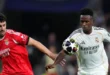 Vinicius Jr durante el partido ante el Benfica en Champions League