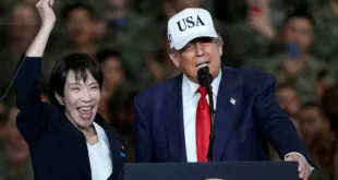 Donald Trump junto a la primera ministra de Japón, Sanae Takaichi