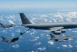 Avión cisterna KC-135 Stratotanker de la Fuerza Aérea de Estados Unidos en misión de reabastecimiento