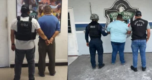 Agentes de la Policía Nacional realizando diligencias de allanamiento en Panamá