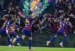 Jugadores del FC Barcelona celebrando la goleada ante el Newcastle en el Camp Nou