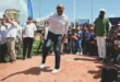 Mariano Rivera realizando el lanzamiento de honor en el nuevo Estadio Roberto Mariano Bula de Colón