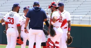 Jugadores de Panamá en el Hiram Bithorn Stadium durante el Clásico Mundial 2026