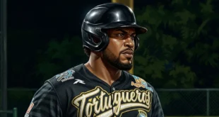 Jugador de béisbol en el diamante durante el Campeonato Nacional de Béisbol Mayor 2026