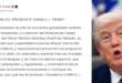 Trump publicó una declaración en la que anunció la extensión del alto el fuego con Irán