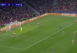 Momento de la mano de Marc Pubill en el área durante el FC Barcelona contra Atlético de Madrid