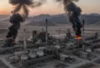 Columnas de humo sobre instalaciones industriales en Irán tras ataques aéreos