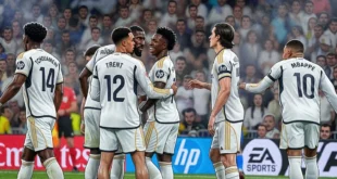 Jugadores del Real Madrid durante el partido con el Alavés