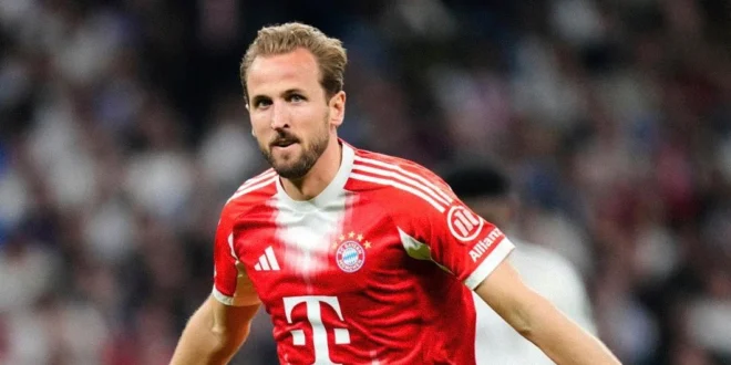 Harry Kane celebrando su gol ante el Real Madrid