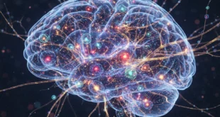 Representación visual de conexiones neuronales y el almacenamiento de memoria en el cerebro humano