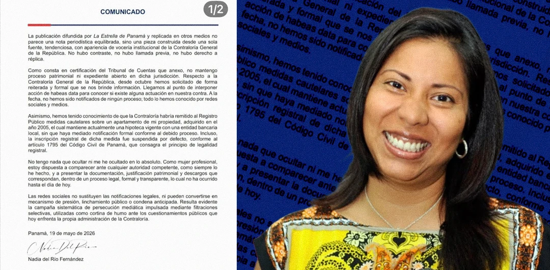 Nadia del Río dice no tener nada que ocultar en un comunicado, pero ...