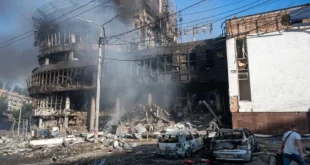 Vista de Kiev bajo alerta de seguridad por amenazas de bombardeos rusos