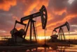 Refinería de petróleo operando bajo un cielo despejado representando la estabilización del suministro global