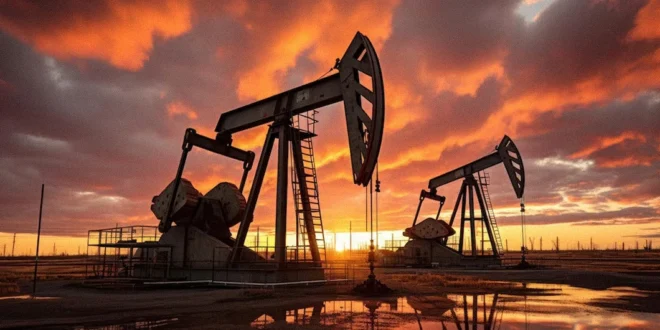 Refinería de petróleo operando bajo un cielo despejado representando la estabilización del suministro global