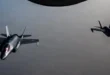 Aviones F-35A de Estados Unidos sobrevolando la región del Golfo Pérsico
