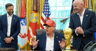 Entrega del trofeo del Mundial 2026