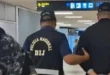 Jorge Antonio Zurita alias Gordo Pibe llegando al Aeropuerto de Tocumen escoltado