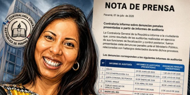 Denuncias penales de la Contraloría de Panamá y el caso de Nadia del Rio
