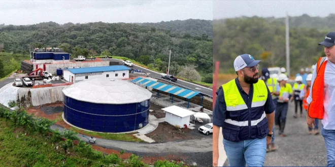 Director del Idaan inspecciona las obras de construcción de la nueva planta potabilizadora en Palmas Bellas, Colón