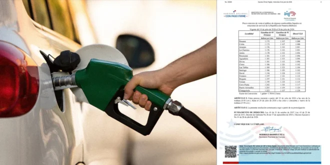 Precio de la gasolina en Panamá