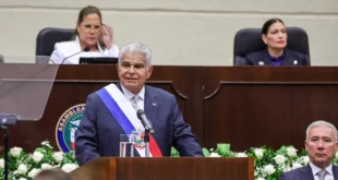 Presidente José Raúl Mulino presentando el plan de desarrollo nacional Panamá Pa Ti ante la Asamblea Nacional
