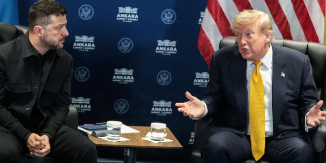 Donald Trump y Volodimir Zelenski en la cumbre de la OTAN