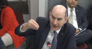 Felipe Chapman durante la sustentación del presupuesto 2027 ante la Asamblea Nacional