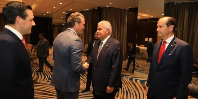 Presidente de Panamá José Raúl Mulino y Secretario de Guerra de EE. UU. Pete Hegseth en reunión bilateral sobre seguridad regional