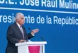 El presidente José Raúl Mulino durante el evento de Grupo Financiero BSC en Panamá