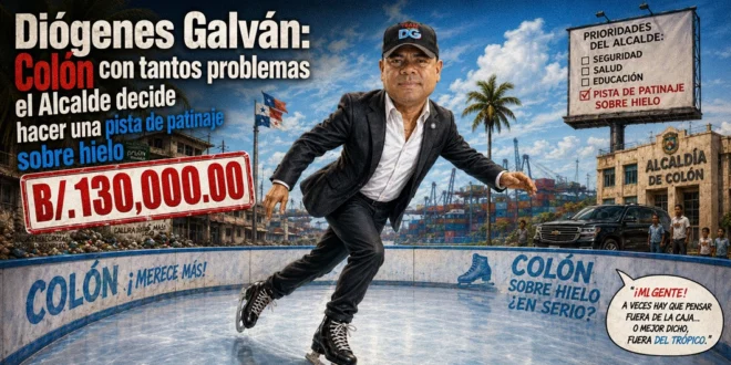 Licitación de una pista de patinaje sobre hielo en Colón en medio de una crisis social y de infraestructura.