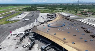Vista aérea de la Terminal 2 del Aeropuerto Internacional de Tocumen